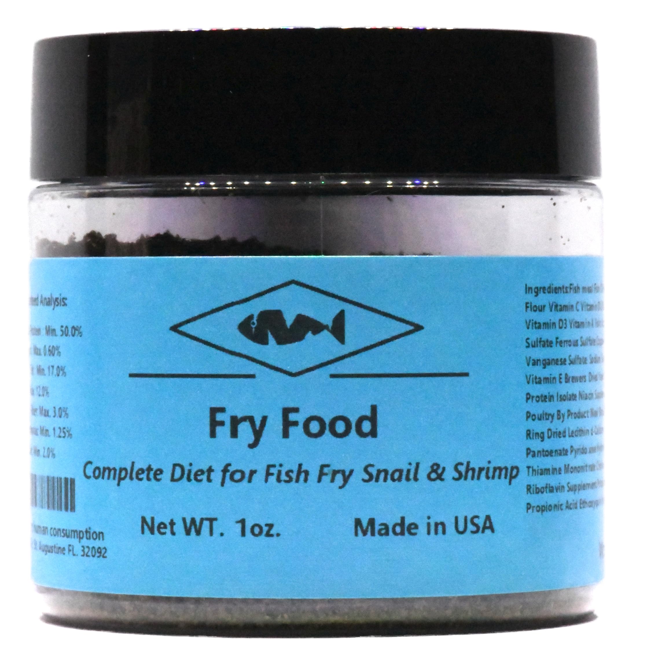 Wpc-Co. Fish Fry Food - High Protein Powder for Live Baby Tropical Fish - Powdered Feed for Herbivore and Carnivore Newborn Fish - Calcium-Rich Formula for Aquarium Snails and Live Shrimp