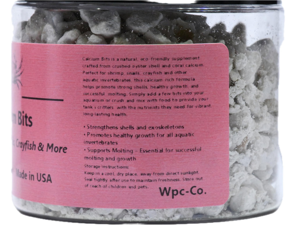 Calcium Bits: Calcium Supplement for Aquatic Pets - Natural Source of Calcium Suitable for Aquariums, Neocaridina Shrimp, Aquarium Snails, Crustaceans, Invertebrates and Other Aquatic Pets 3 oz