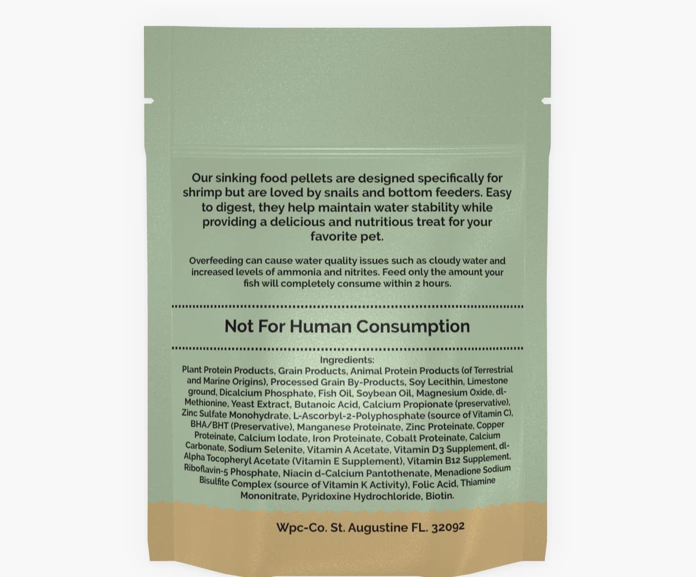 Wpc-Co. Aquarium Shrimp Food - Sinking Pellets for Aquatic Shrimp, Snail, Bottom Feeders - Complete Nutrition for Tropical Shrimps and Other Invertebrates
