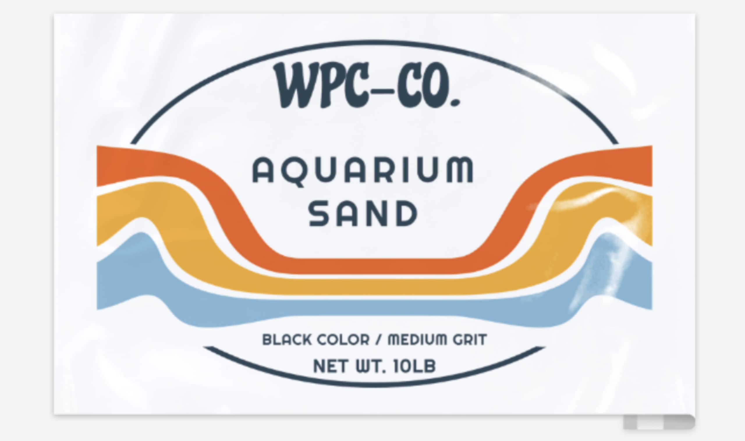 Wpc-Co. Premium Black Aquarium Sand Substrate - Medium Grit, Natural-Looking, Multi-Purpose, Black Color, 10 LBS