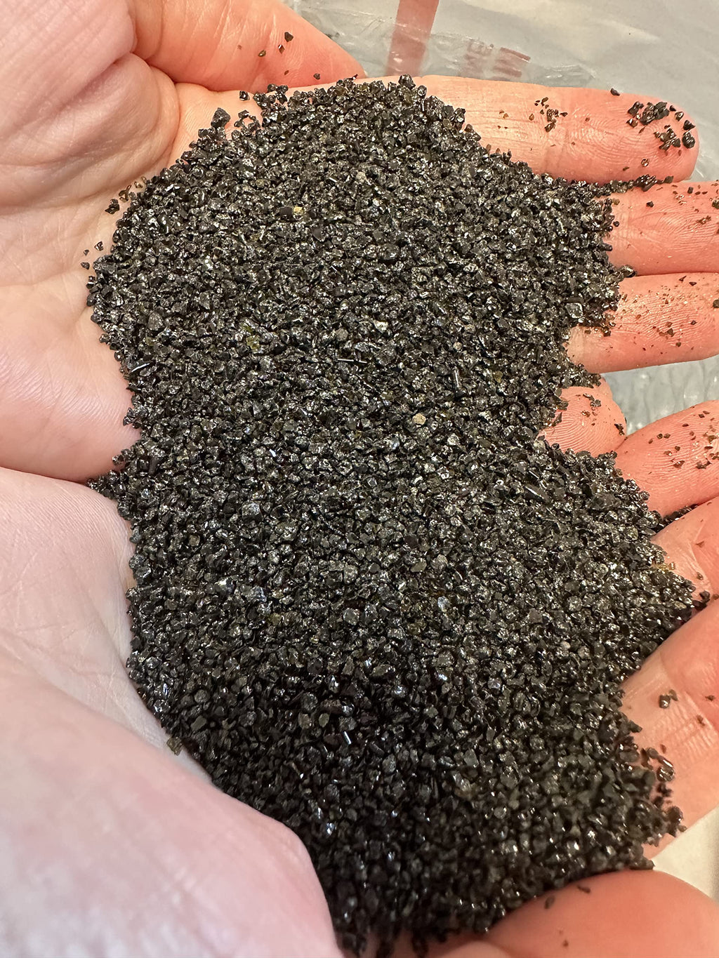 Wpc-Co. Premium Black Aquarium Sand Substrate - Medium Grit, Natural-Looking, Multi-Purpose, Black Color, 10 LBS