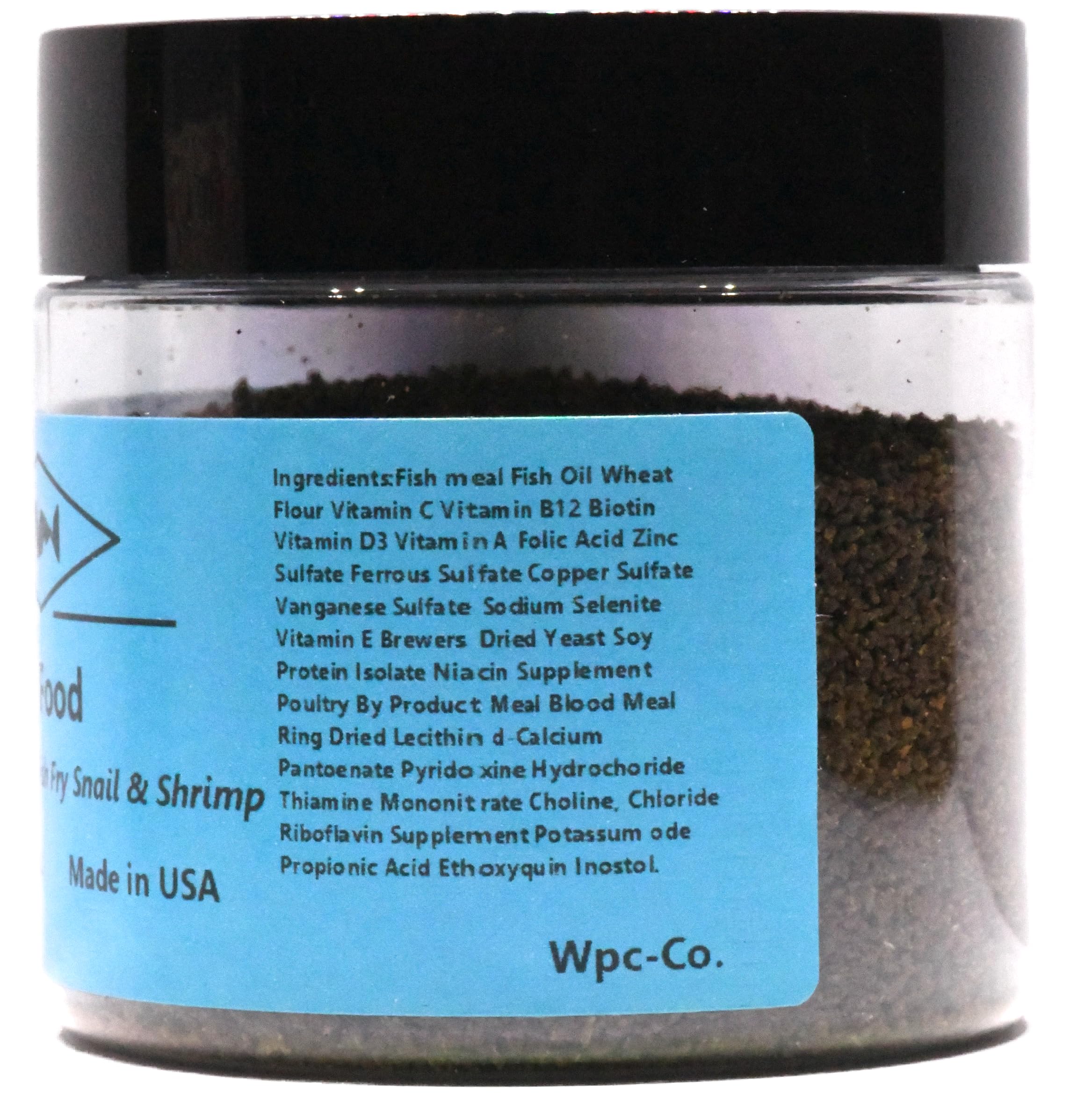 Wpc-Co. Fish Fry Food - High Protein Powder for Live Baby Tropical Fish - Powdered Feed for Herbivore and Carnivore Newborn Fish - Calcium-Rich Formula for Aquarium Snails and Live Shrimp